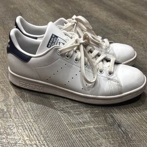 Adidas White and Blue Classic Sneakers